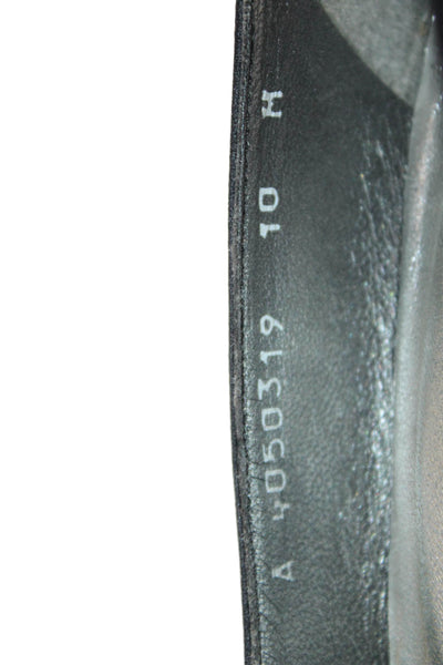 Stuart Weitzman Womens Satin Pleated Embellishment Open Toe Heels Black Size 10