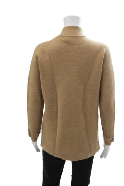 J Crew Womens Merino Wool Double Breasted Cardigan Beige Size XXS