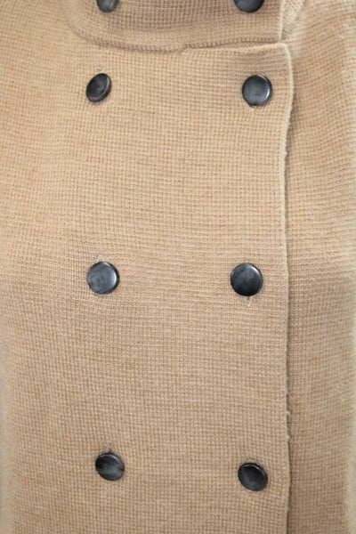 J Crew Womens Merino Wool Double Breasted Cardigan Beige Size XXS