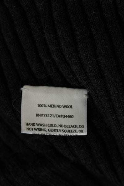Eileen Fisher Womens Merino Wool Open Front Cardigan Gray Size S