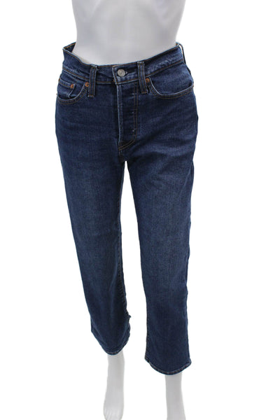 Levis Women's High Waist Medium Wash Straight Leg Wedgie Jeans Pants Size 27
