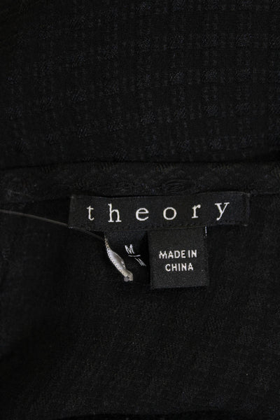 Theory Womens Sleeveless Scoop Neck Zip Lined Jumpsuit Black Size M