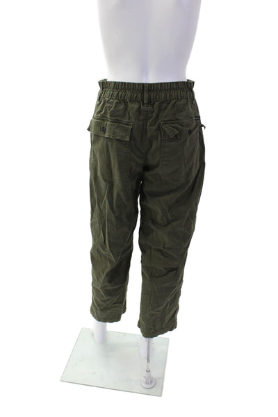 Sanctuary Womens Button Fly Mid Rise Straight Leg Twill Pants Green Size 27