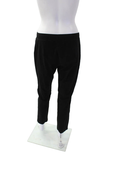 Eileen Fisher Womens Elastic Waistband Mid Rise Knit Pants Black Size Large