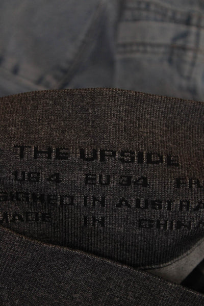The Upside Womens High Rise Pull On Athletic Leggings Light Gray Size 4