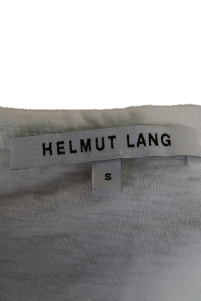 Helmut Lang Womens Sleeveless Crew Neck Tank Top White Cotton Size Small