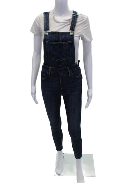Levi's Womens Cotton Square Neck Sleeveless Skinny Denim Jumpsuit Blue Size 23