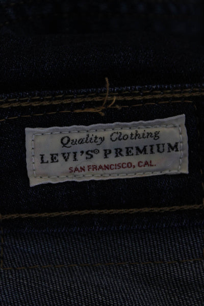 Levi's Womens Cotton Square Neck Sleeveless Skinny Denim Jumpsuit Blue Size 23