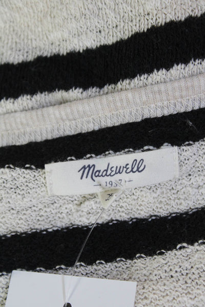 Madewell Womens Cotton Long Sleeve Striped Knit Top Beige Size XS