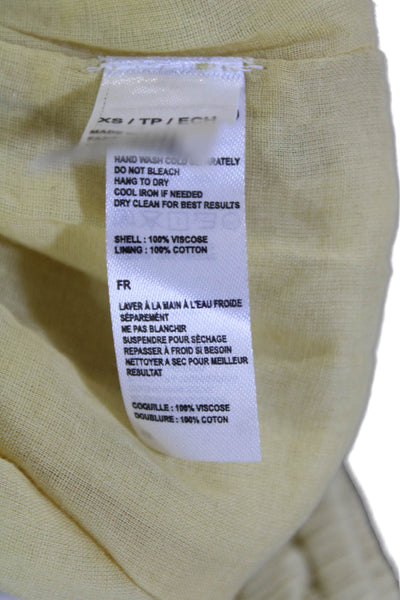 Amuse Society Womens Smocked Off Shoulder Romper Yellow Size XS