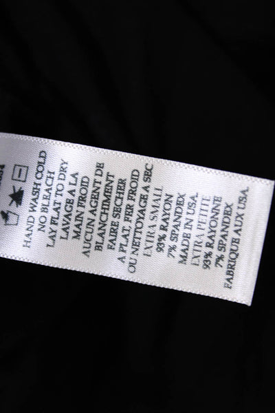 L'Agence Womens Multi Bedazzled High Neck Zip Back Blouse Top Black Size XS