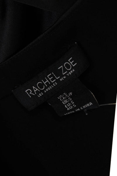 Rachel Zoe Womens V-Neck Long Sleeve Pullover Blouse Top Black Size S