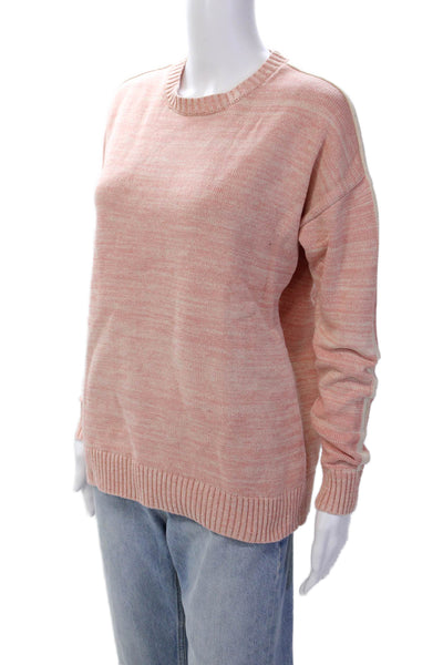 The Upside Womens Organic Cotton Long Sleeve Pullover Sweater Pink Size XS