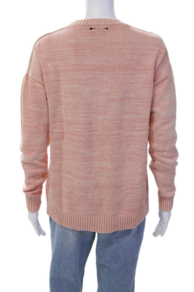 The Upside Womens Organic Cotton Long Sleeve Pullover Sweater Pink Size XS