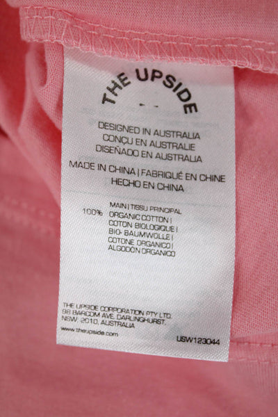 The Upside Womens Organic Cotton Graphic Sleeveless Tank Top Pink Size 6