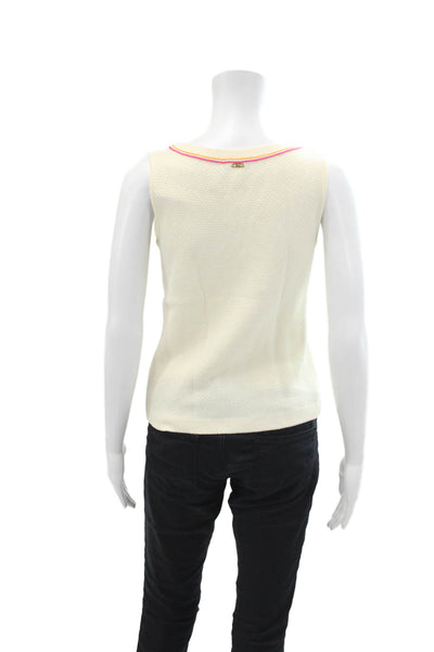 St. John Sport By Marie Gray Women's Scoop Neck Knit Tank Top Beige Size P