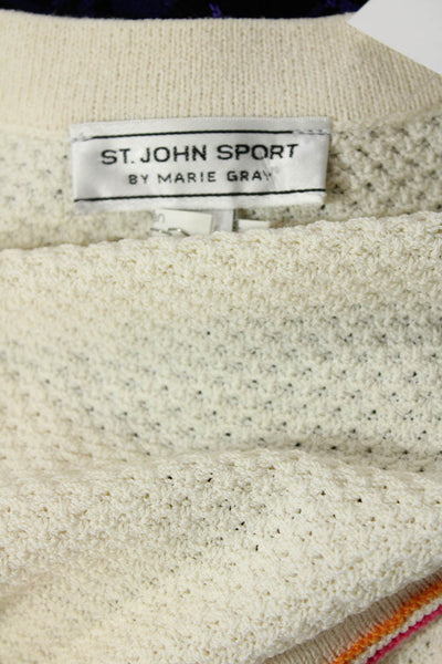 St. John Sport By Marie Gray Women's Scoop Neck Knit Tank Top Beige Size P