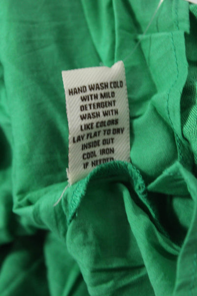 Vintage Havana Womens Crochet Tiered Sleeveless A Line Dress Green Size Large