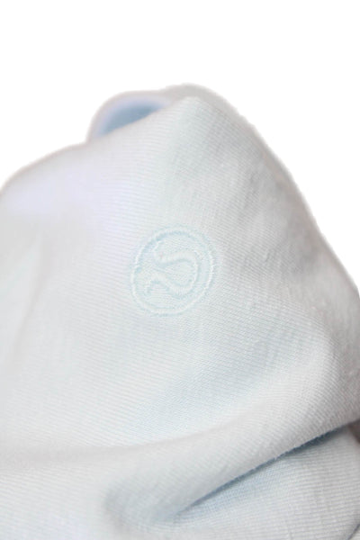 LululemonWomens Cotton Casual Crew Neck Sleeveless Crop Top Light Blue Size M