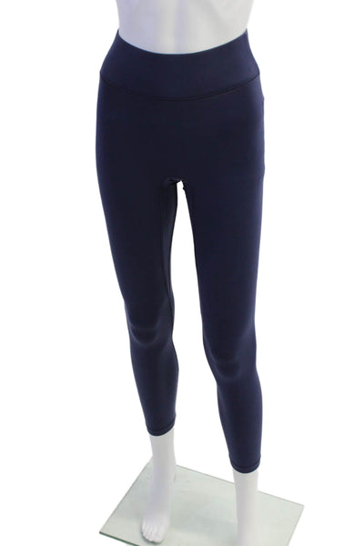 All Access Womens High Waisted Stretch Athletic Leggings Dark Blue Size XS