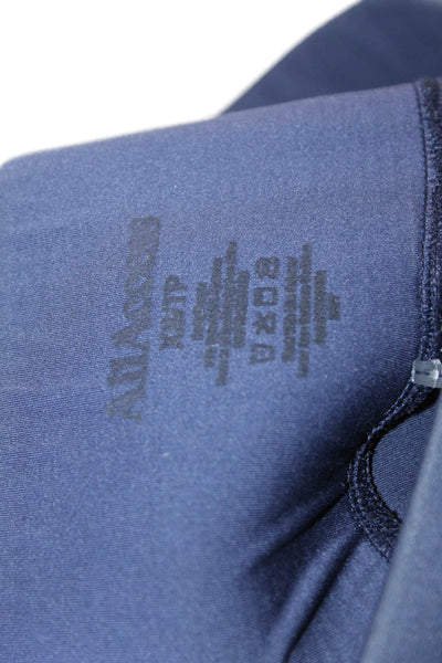 All Access Womens High Waisted Stretch Athletic Leggings Dark Blue Size XS