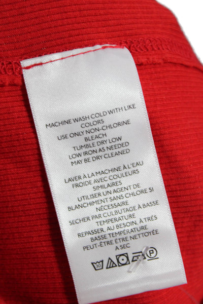 We The Free Womens Ribbed Sleeveless Pullover Tank Top Red Cotton Size Small