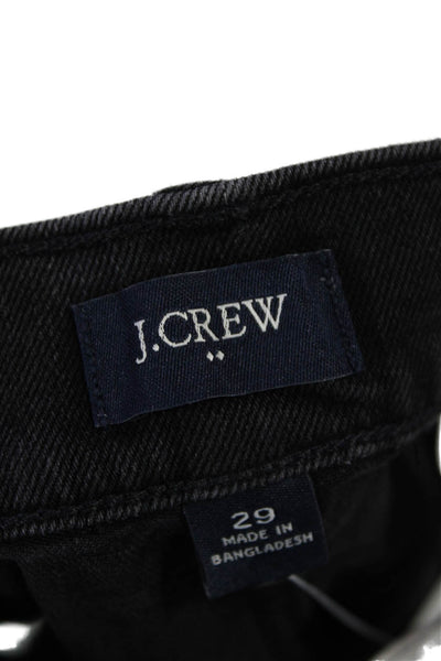 J Crew Womens Zipper Fly Mid Rise Raw Hem Denim Shorts Gray Size 29