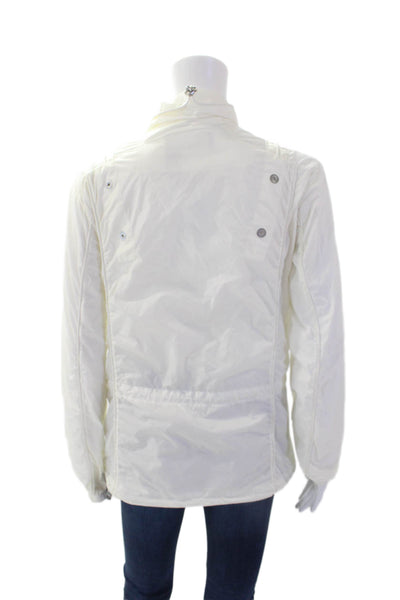 RLX Ralph Lauren Womens Full Zip Mock Neck Windbreaker Jacket White Size XS
