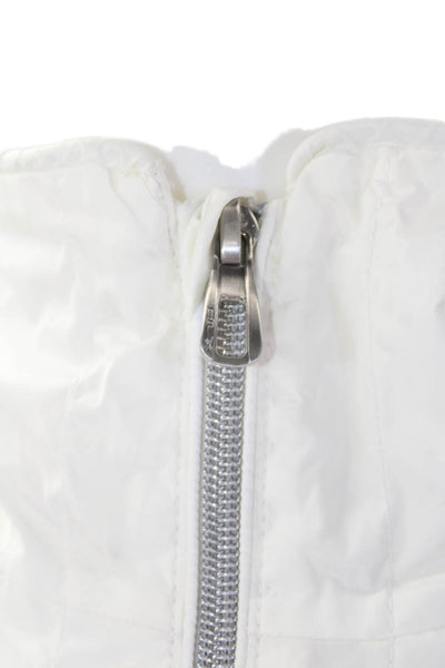 RLX Ralph Lauren Womens Full Zip Mock Neck Windbreaker Jacket White Size XS