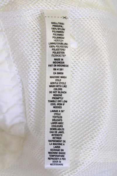 RLX Ralph Lauren Womens Full Zip Mock Neck Windbreaker Jacket White Size XS