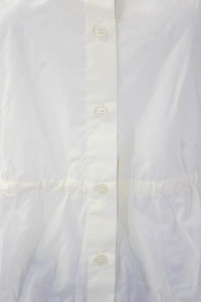 COS Womens Cotton Collared Long Sleeve Button Up Blouse Yellow Size 4