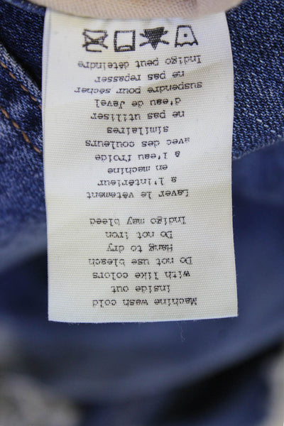Rag & Bone Jean Womens Cotton Distressed Knee Flared Leg Jeans Blue Size 24