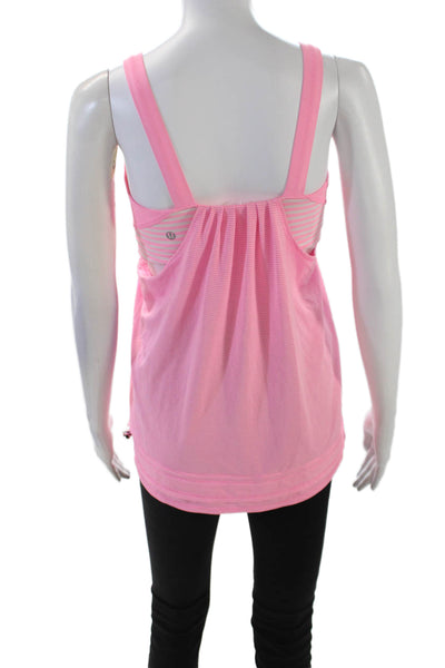 Lululemon Women's Scoop Neck Cut-Out Sleeveless Active Lounge Top Pink Size 8