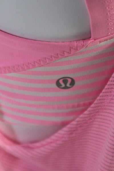 Lululemon Women's Scoop Neck Cut-Out Sleeveless Active Lounge Top Pink Size 8