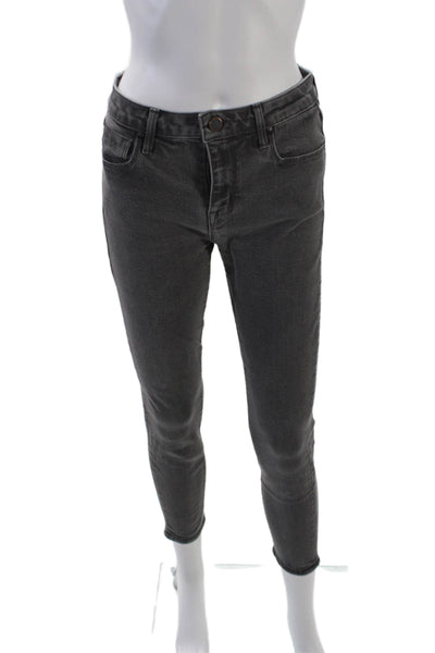 Parker Smith Womens Zip Button Skinny Leg Jeans Charcoal Size EUR 27