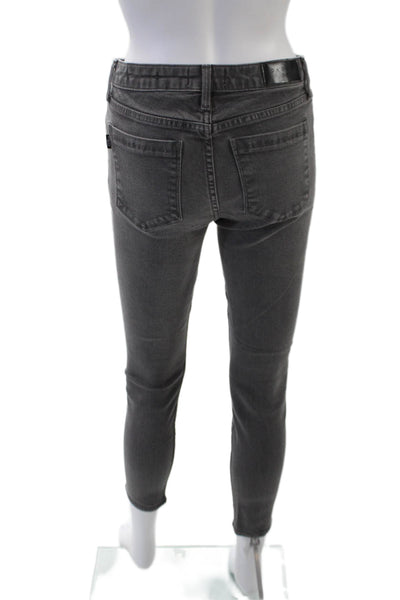 Parker Smith Womens Zip Button Skinny Leg Jeans Charcoal Size EUR 27