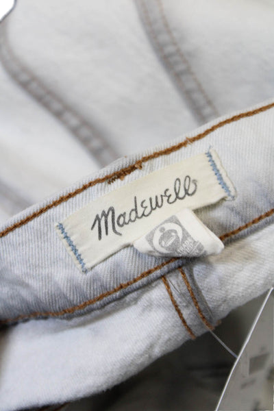 Madewell Womens Cotton Zip Button Lined Wide Leg Denim Jeans Blue Size EUR 28