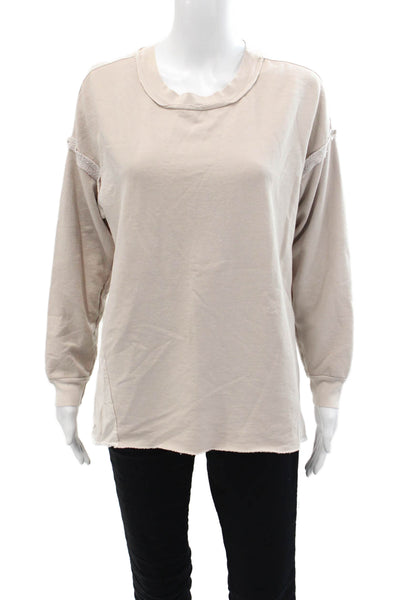 Stateside Women's Long Sleeves Round Neck Pullover Sweatshirt Blush Size M