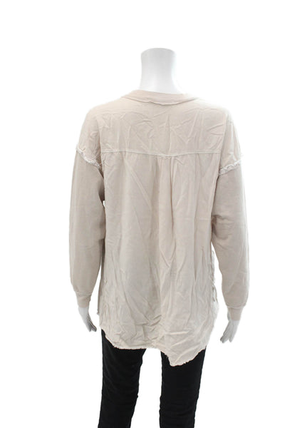 Stateside Women's Long Sleeves Round Neck Pullover Sweatshirt Blush Size M