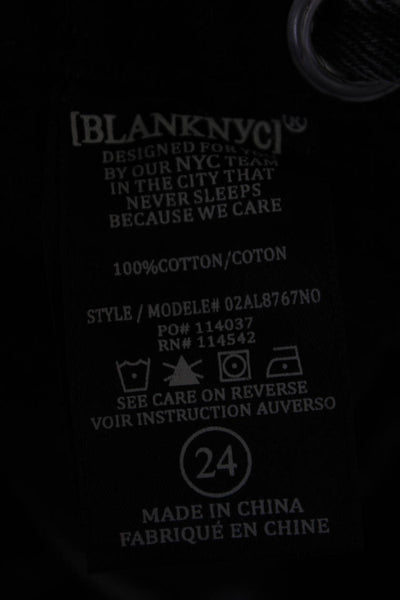 Blank NYC Womens High Rise Belt Cuff Mini Denim Shorts Faded Black Size 24