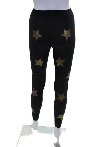 Ultracor Womens Star Print High Rise Pull On Pants Leggings Black Size XS