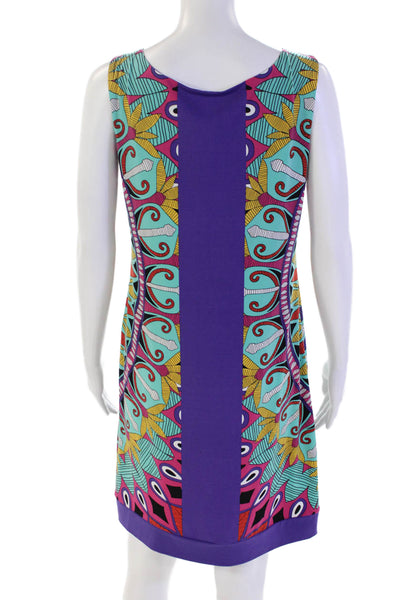 Nicole by Nicole Miller Womens Sleeveless Boat Neck Dress Multicolor Size S