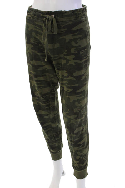 Sanctuary Womens Mid Rise Drawstring Camouflage Jogger Pants Green Size Medium