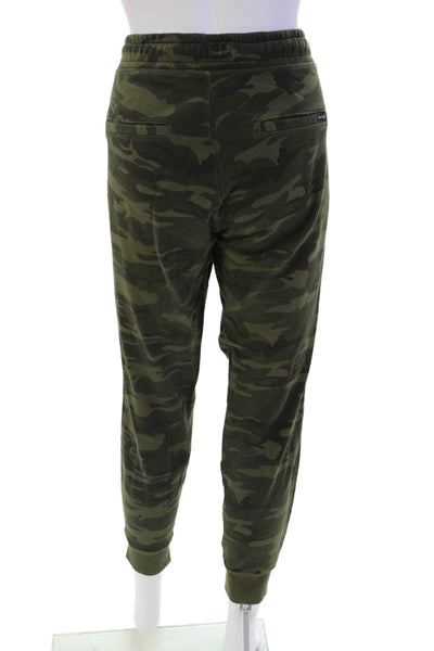 Sanctuary Womens Mid Rise Drawstring Camouflage Jogger Pants Green Size Medium