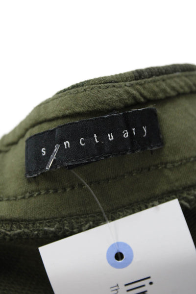 Sanctuary Womens Mid Rise Drawstring Camouflage Jogger Pants Green Size Medium
