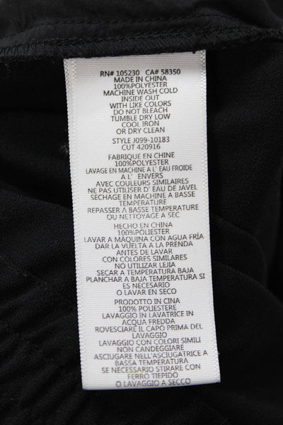 Joie Womens Elastic Waistband Straight Leg Crepe Jogger Pants Black Size Large