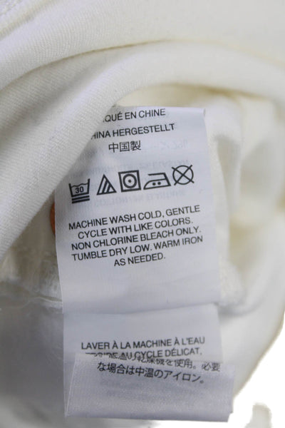 J Crew Womens Cotton High Rise Solid Bootcut Jeans White Size 25