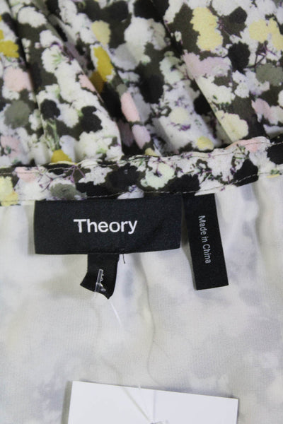 Theory Womens Spotted Print Long Sleeve Tied Pullover Dress Multicolor Size S
