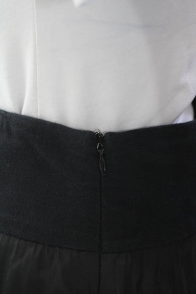 Reiss Womens Stretch Zippered Pleated Casual Pull-On Mini Skirt Black Size 4