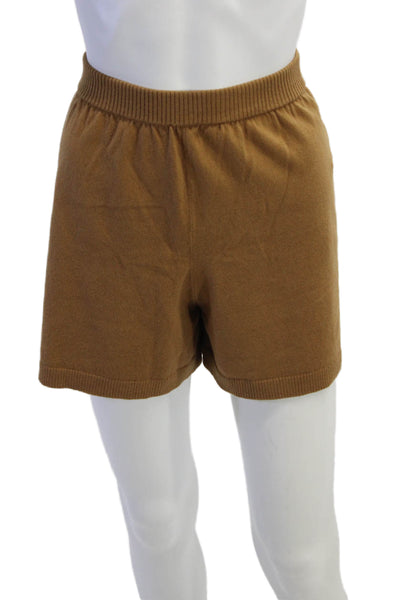 J Crew Womens Elastic Waistband High Rise Knit Short Shorts Brown Size Small